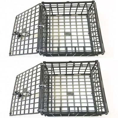 Pair of KUFA Sports Crab Trap Bair Bag Bait cage (Pair of Foldable Plastic Bait case (7"x5"x3.5"))