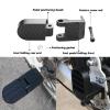 LOOEEL 1 Pair 10MM U Slot Bicycle Rear Pedals Folding Rear Seat Footrest Pedals Cycling Accessories for Mountain Bike, Folding Bicycle view 3