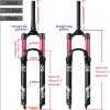 LYYCX Bike Suspension Forks 26/27.5/29 Inch Travel 130mm, Rebound Adjust 1-1/8" Straight/Tapered Tube QR 9mm Accessories Lightweight Disc Brake Front Forks(Tapered Manual,27.5 inches) view 2