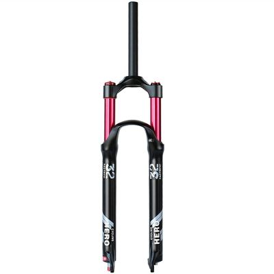 LYYCX Bike Suspension Forks 26/27.5/29 Inch Travel 130mm, Rebound Adjust 1-1/8" Straight/Tapered Tube QR 9mm Accessories Lightweight Disc Brake Front Forks(Straight Manual,26 inches)