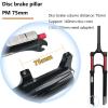 LYYCX Bike Suspension Forks 26/27.5/29 Inch Travel 130mm, Rebound Adjust 1-1/8" Straight/Tapered Tube QR 9mm Accessories Lightweight Disc Brake Front Forks(Straight Manual,26 inches) view 3