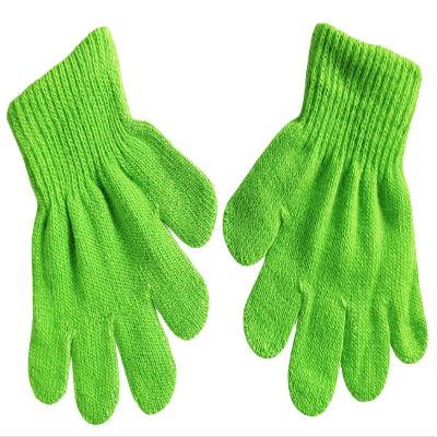 BaiX Toddler Boys and Girls Winter Knitted Writing Gloves, 1-3 Years Old (Green)