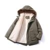 EISHOW Baby Boys' Winter Jackets Down Coats Toddler Faux Fur Hooded Overcoat Dress Warm Cotton Lined Thick Trench Outerwear (Army Green,2-3T,2 Years,3 Years) view 3