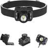 zhanghong Headlamp Rechargeable Headlamp Flashlight, 200 Lumen Brightest LED Head Lamp with White Red Light, USB Rechargeable, 5 Modes Motion Sensor Waterproof view 2