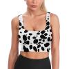 BAIKUTOUAN Dalmatian Dog Skin Women's Sports Bra Yoga Tank Tops Printed Padded Crop view 1