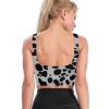 BAIKUTOUAN Dalmatian Dog Skin Women's Sports Bra Yoga Tank Tops Printed Padded Crop view 4
