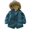 EISHOW Baby Boys' Winter Jackets Down Coats Toddler Faux Fur Hooded Overcoat Dress Warm Cotton Lined Thick Trench Outerwear (Blue,8-9T,8 Years,9 Years) view 1