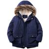 EISHOW Baby Boys' Winter Jackets Down Coats Toddler Faux Fur Hooded Overcoat Dress Warm Cotton Lined Thick Trench Outerwear (Navy,8-9T,8 Years,9 Years) view 1