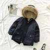 EISHOW Baby Boys' Winter Jackets Down Coats Toddler Faux Fur Hooded Overcoat Dress Warm Cotton Lined Thick Trench Outerwear (Navy,8-9T,8 Years,9 Years) view 2