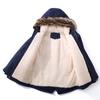 EISHOW Baby Boys' Winter Jackets Down Coats Toddler Faux Fur Hooded Overcoat Dress Warm Cotton Lined Thick Trench Outerwear (Navy,8-9T,8 Years,9 Years) view 3