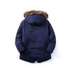 EISHOW Baby Boys' Winter Jackets Down Coats Toddler Faux Fur Hooded Overcoat Dress Warm Cotton Lined Thick Trench Outerwear (Navy,8-9T,8 Years,9 Years) view 4