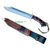 EGKH -15 inch blade Conqueror Knife With Leather Sheath - 5160 Carbon Steel Blade, Gripper Rose Wood Handle with Guard - Hand made in Nepal view 2