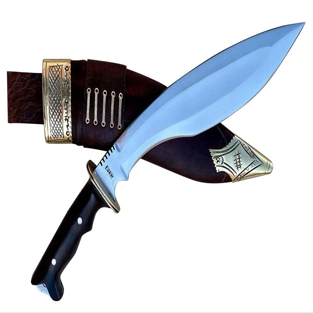 EGKH-12 Inches Best Kukri Knife-Full Tang Kukri Knife- Authentic Bush craft Working Knife -Hand frog blade-Ready to Use