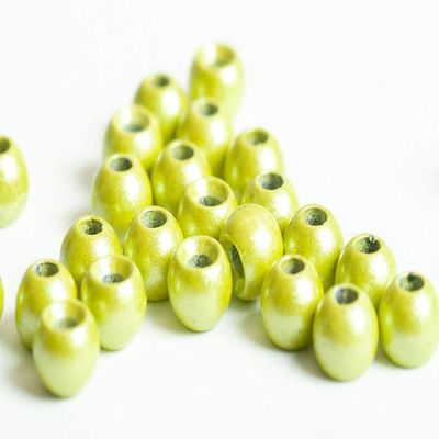 Blue Wing Olive Tungsten Beads for Fly Tying - 100 Pack (Olive, 3.2 mm (1/8))
