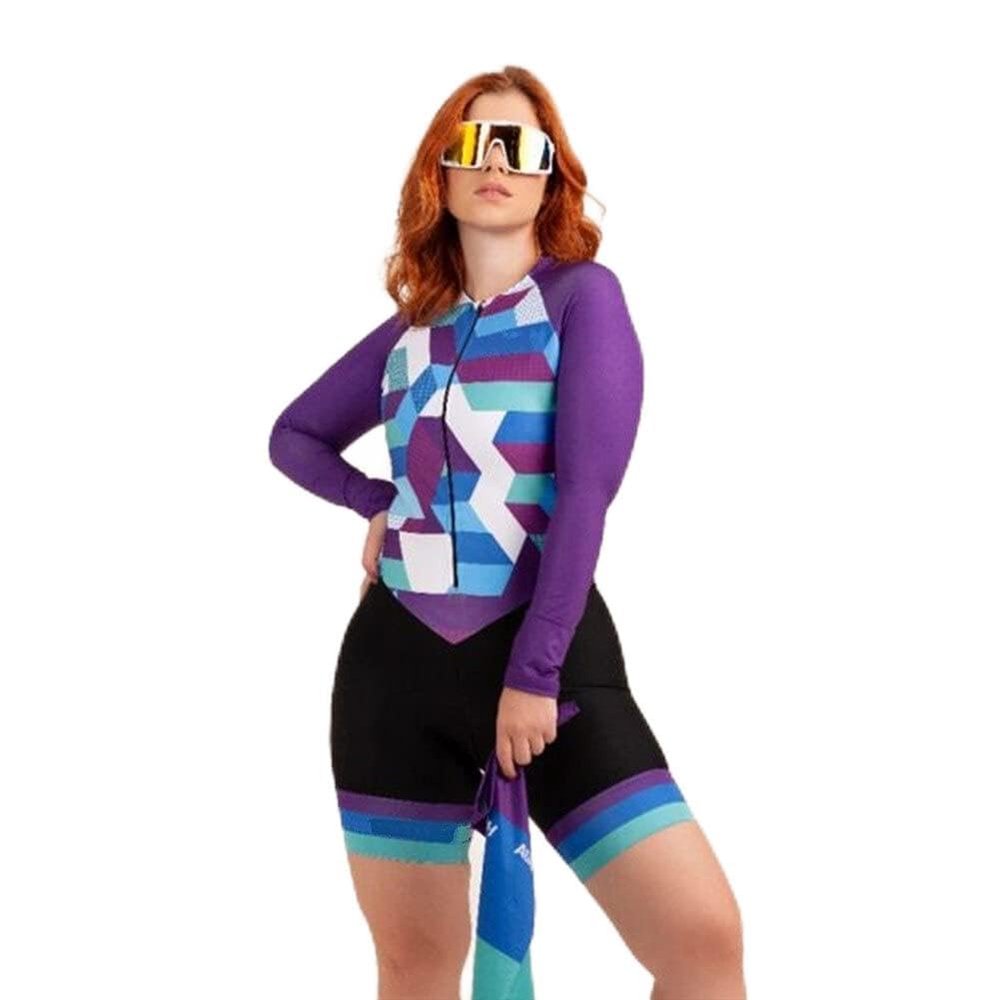 CYTSH Triathlon Skinsuit Jumpsuit Womens Bike Clothes Cycling Sets Bodysuit Kit Sportwear (Color : 10, Size : L)