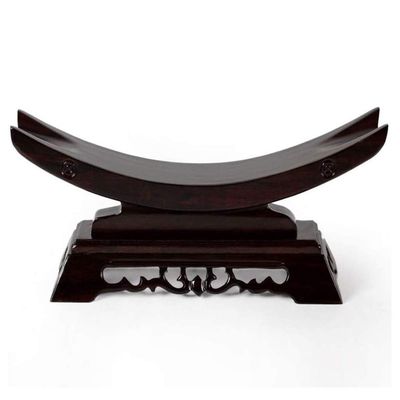 Jonoisax Crescent Shape Sword Stand Display Stand,Classical Hollow Carving,for Katana Wakizashi Tanto Samurai Sword Display,Crafts,Black,19cm*5.5cm*11cm