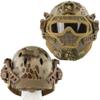 Outdoor Airsoft Shooting Head Protection Gear Adjustable Head Locking Strap Suspension System PJ Fast Tactical Helmet with Mask with Goggles - A-TACS FG view 2