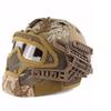 Outdoor Airsoft Shooting Head Protection Gear Adjustable Head Locking Strap Suspension System PJ Fast Tactical Helmet with Mask with Goggles - DD view 1