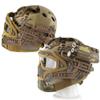 Outdoor Airsoft Shooting Head Protection Gear Adjustable Head Locking Strap Suspension System PJ Fast Tactical Helmet with Mask with Goggles - DD view 3