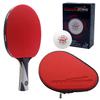 Counterstrike Rally Bandit Ping Pong Paddle Set | 6 Balls | Hard Protective Case | Professional Table Tennis Paddle | ITTF Approved | (Red Paddle Hard Case) view 1