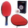 Counterstrike Phantom Light Ping Pong Paddle Set | 6 Balls | Hard Protective Case | Professional Table Tennis Paddle | ITTF Approved | (Red Paddle Hard Case) view 1
