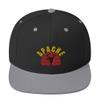 Apache Native American Indigenous 3D Puff Flatbrim Flat Brim Snapback Hat Black/Silver view 1