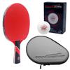 Counterstrike Red Widow Ping Pong Paddle, 6 Balls, & Hard Protective Case | Professional Table Tennis Paddle | Carbon Table Tennis Paddle | ITTF Approved (Silver Paddle Hard Case) view 1