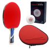 Counterstrike Karma Ping Pong Paddle Set | 6 Balls | Hard Protective Case | Professional Table Tennis Paddle | ITTF Approved | (Red Paddle Hard Case) view 1