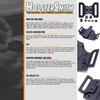 [1 Pair] HolsterSmith MM Wings - Holster Belt Loops - (Fits Belts up to 1.50 Inches) - (with Mounting Hardware) - Black - USA Made - Kydex & Leather Holster Making view 4