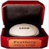 Lion Feathery Golf Ball-Handcrafted Historic Golf Replica in a red Leather Gift Box view 1