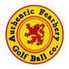 Lion Feathery Golf Ball-Handcrafted Historic Golf Replica in a red Leather Gift Box view 4