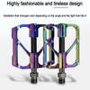 GORIX Bike Flat Pedals Oil Slick Wide CNC Lightweight with Non-Slip Pin Spike Road Mountain MTB Bicycle (GX-FX61) view 3