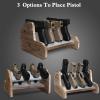DINGDOON Wooden Pistol Rack for Gun Safe, 4 Slot Handgun Rack for Storing Gun Safe Accessories, Revolver Organization & Display Stand, Gifts for Men, Coolest Men Gifts view 4