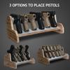 DINGDOON Wooden Pistol Rack for Gun Safe, 6 Slot Handgun Rack for Storing Gun Safe Accessories, Revolver Organization & Display Stand, Gifts for Men, Unique Gifts for Men view 2