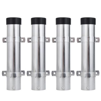AMYSPORTS Steel Wall Rod Mount Fishing Stainless Marine Side Boat Pole Holders Kayak Saltwater Freshwater 4Pcs