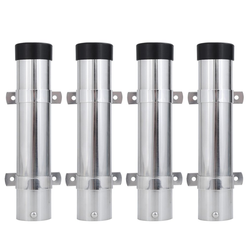 AMYSPORTS Steel Wall Rod Mount Fishing Stainless Marine Side Boat Pole Holders Kayak Saltwater Freshwater 4Pcs