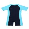 Hedmy Kids Boys/Girls One Piece Rash Guard Swimsuit Short Sleeves Surfing Zipper Shorty Wetsuit Bathing Suit Navy Blue&Sky Blue 5-6 Years view 4