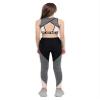 Hedmy Kids Girls Two Piece Athletic Outfit Crop Tops with Booty Shorts for Gymnastic Dance Sports Swimsuit Grey 12 Years view 2