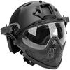 Tactical Airsoft PJ Helmet F22, A Full-Face Protective Helmet with Detachable Mask and Goggles, Outdoor Riding Helmets Such As CS Games. view 1