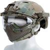 Tactical Airsoft PJ Helmet F22, A Full-Face Protective Helmet with Detachable Mask and Goggles, Outdoor Riding Helmets Such As CS Games. view 2