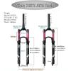 LYYCX Air Mountain Bike Front Fork 26 27.5 29 Inch, 140 Travel 9mm QR Rebound Adjust 1-1/8 Straight Tube/Tapered Tube Disc Brake Suspension Forks(Straight Manual,27.5 inches) view 2