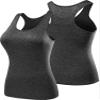 NELEUS Women's 3 Pack Compression Athletic Dry Fit Long Tank Top,Black,Grey,Blue,3XL view 4