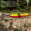 THKFISH 5pcs Saltwater Fishing Lures, Fishing Spoons with Durable Treble Hooks, Jigs Lure for Tuna Salmon Grouper, Sea Fish Jigging Lure, Trolling Spoon for Bass Fish with Tackle Box view 2