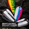 THKFISH 5pcs Saltwater Fishing Lures, Fishing Spoons with Durable Treble Hooks, Jigs Lure for Tuna Salmon Grouper, Sea Fish Jigging Lure, Trolling Spoon for Bass Fish with Tackle Box view 4