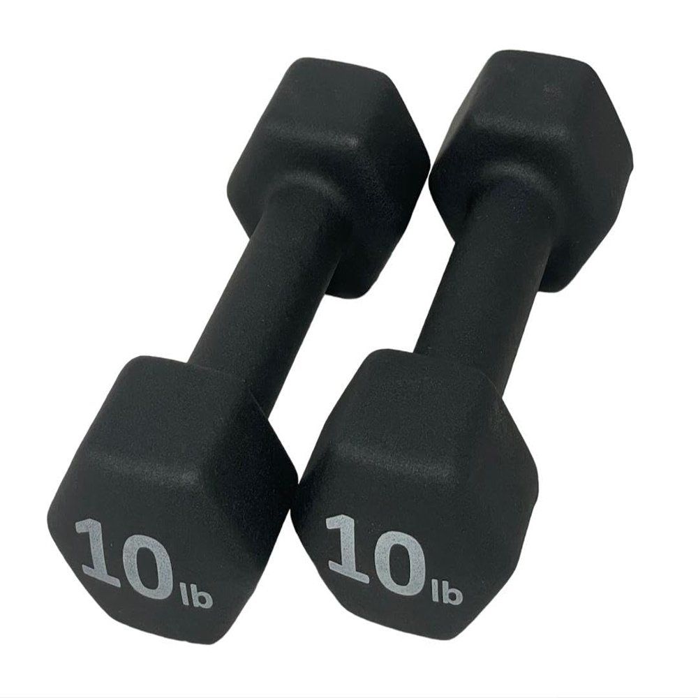 Rainforest Basics Neoprene Coated Dumbbell Hand Weight Set (10-Pound, Set of 2)