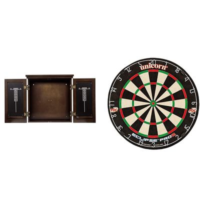 Unicorn American Legend Traditional Dartboard Cabinet Eclipse Pro2 Dartboard
