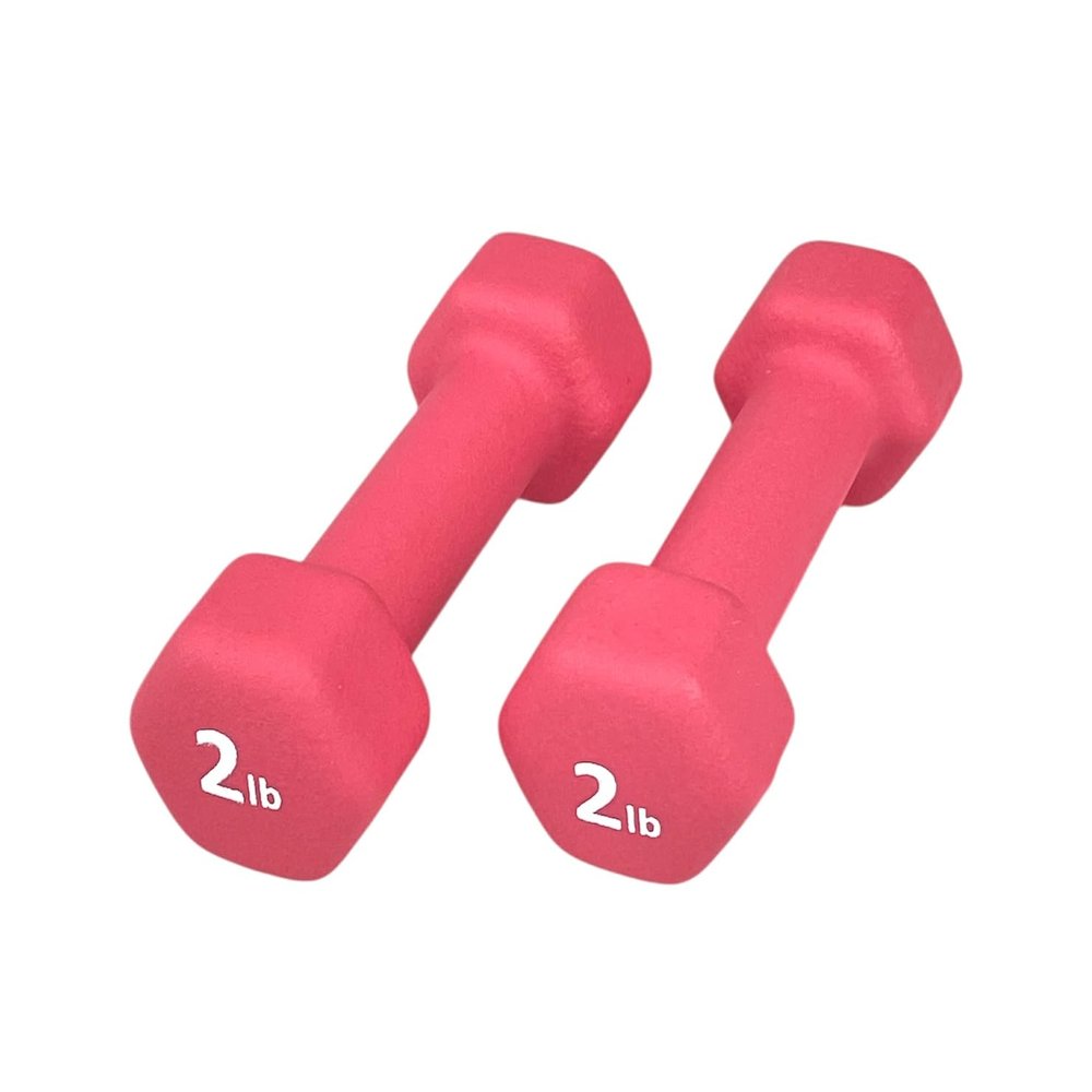 Rainforest Basics Neoprene Coated Dumbbell Hand Weight Set of 2 (2 LB)