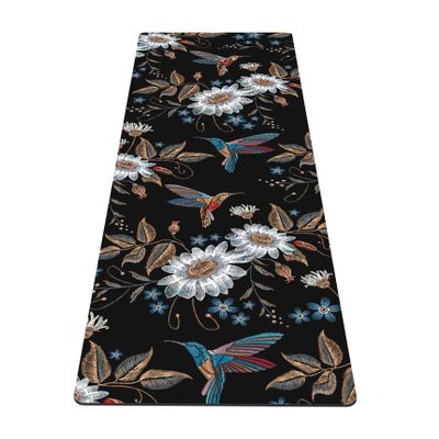 nuveti Yoga Mat Print Extra Thick TPE Non Slip Fitness Exercise Mat with Carrying Bag, 72"x24" Extra Thick 6MM Exercise & Workout Mat for Yoga, Pilates Fitness and Floor Exercises