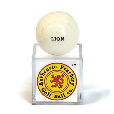 Authentic Feathery Lion Golf Ball in Acrylic case