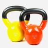 Rainforest Basics Vinyl Coated Cast Iron Kettlebell Weight (15 LB + 20 LB - Orange/Yellow) view 1
